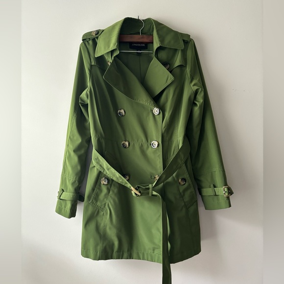 London Fog Jackets & Blazers - London Fog green trench coat size S